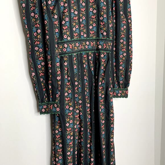 Pink City Prints Savannah Dress Haworth Border Black Womens XS - Picture 6 of 16